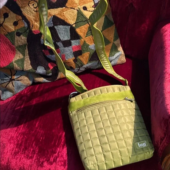 lug Quilted Crossbody Bag in Light Olive - Picture 4 of 4